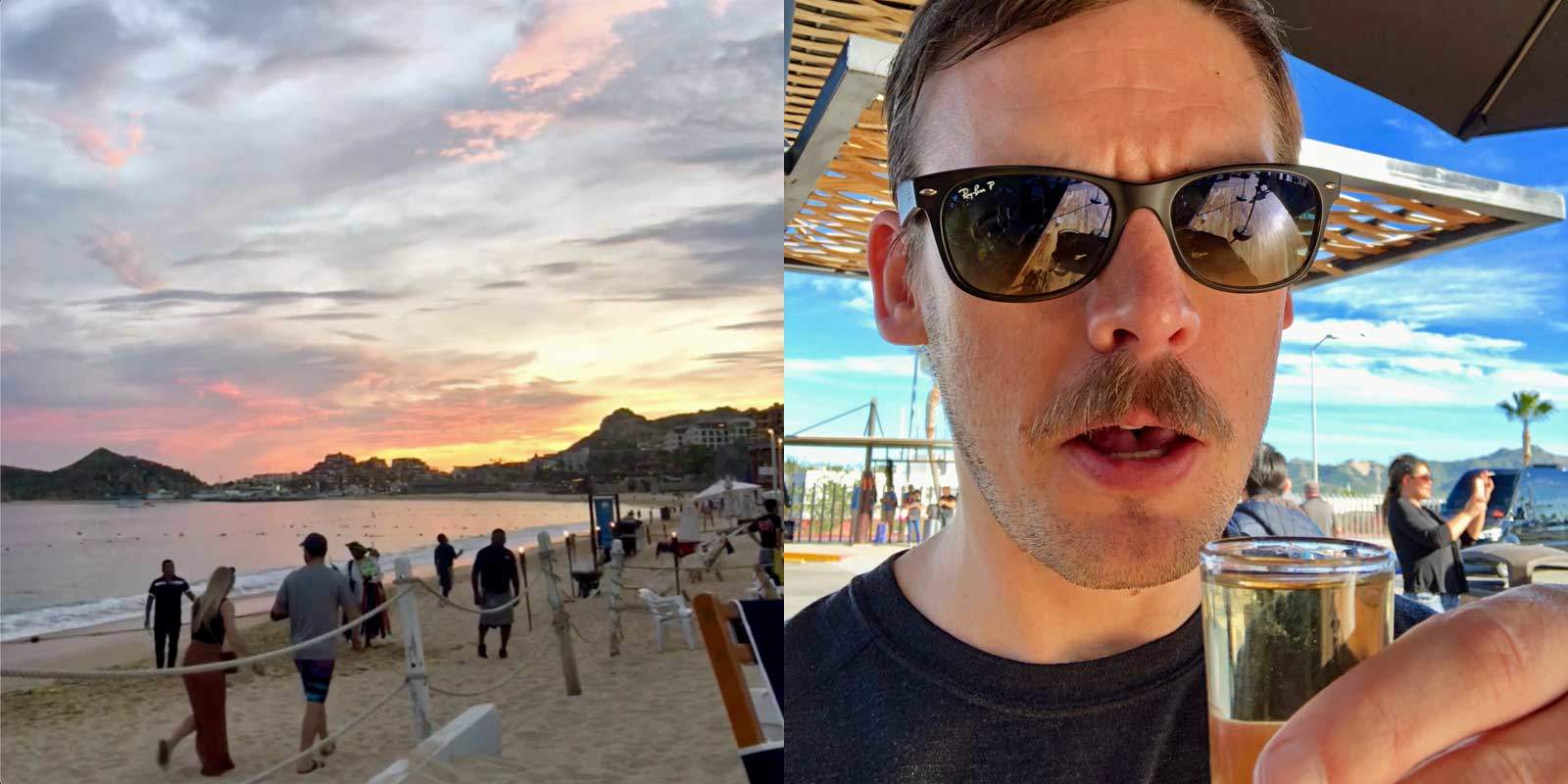 Andy Fossett drinks some Tequila in Mexico